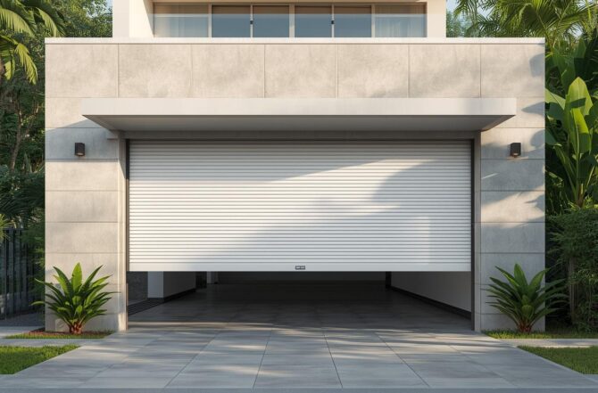 Modelos de portões basculantes para terreno de 8 m em Moema: fotos e dimensões